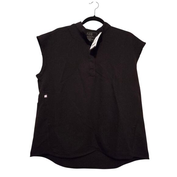 FIGS Rafaela Technical Collection Oversized Scrub Top Womens SM Black PO #5315 - Picture 1 of 12